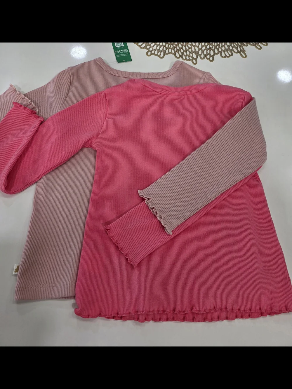 GAP Girls' Ribbed Long-Sleeve Tops - Pink & Dusty Rose